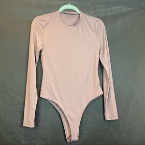 NWOT Taupe Long Sleeve body suit